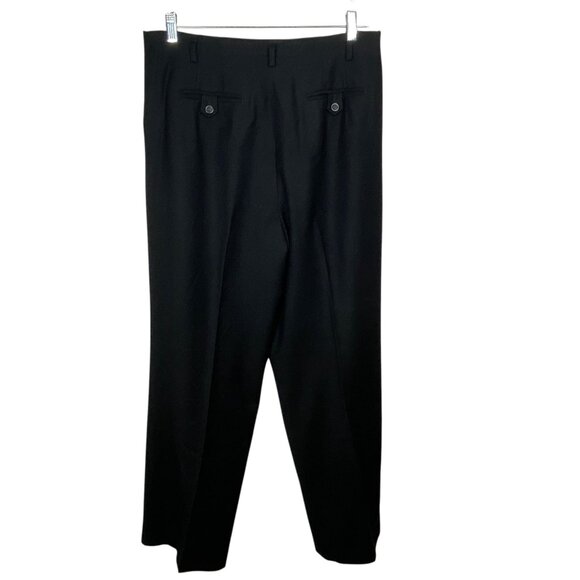 Vintage Talbots Black Wool Blend Dress Pants Womens 12 Pleated Lined High Rise - Picture 3 of 5